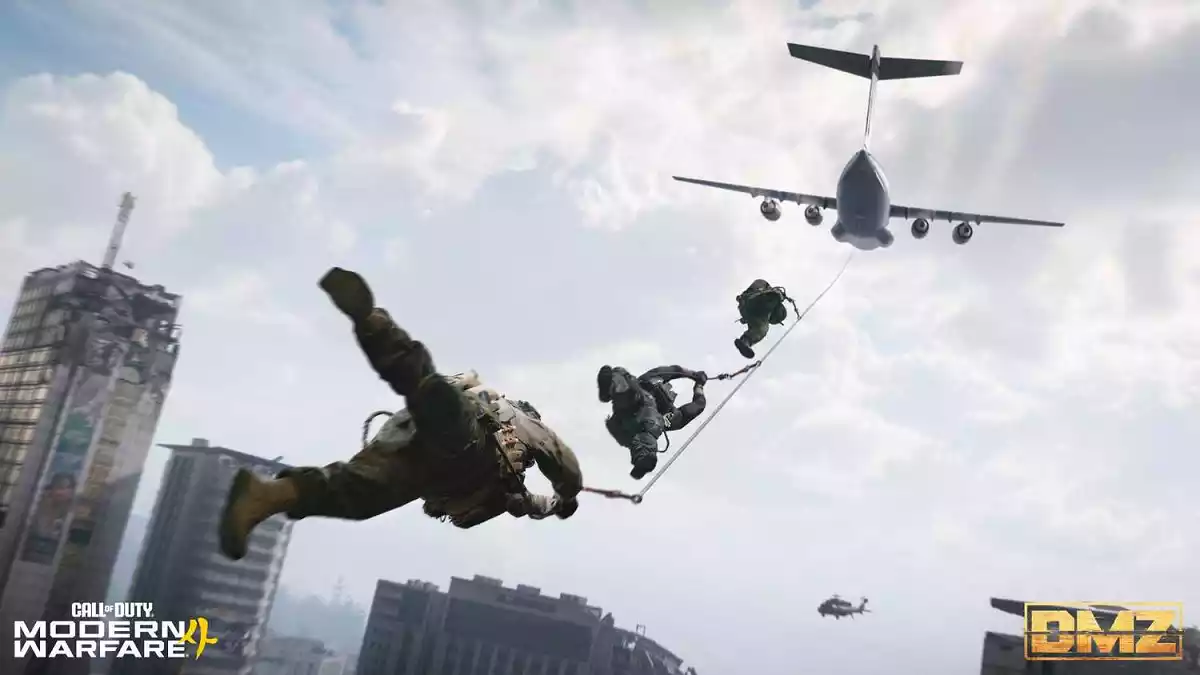 soldados pendurados corda aviao modo dmz Call of Duty Modern Warfare 4 soldados pendurados corda aviao modo dmz Call of Duty Modern Warfare 4